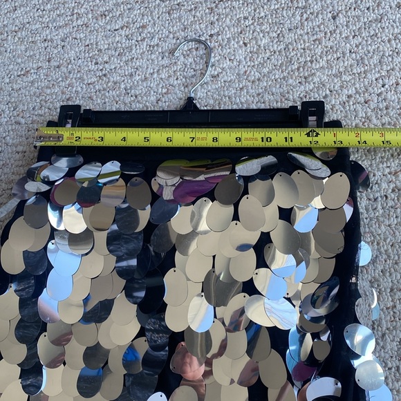 Milly Sequin Classic maxi skirt Milly Silver Paillette sparkle bling swiftie - Picture 6 of 14